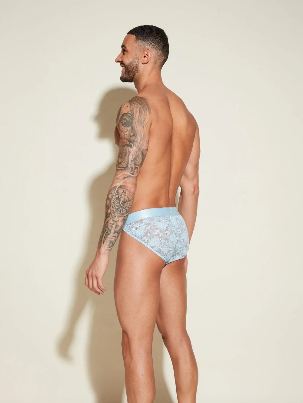 Cosabella Light Blue Lace Men's Jockstrap